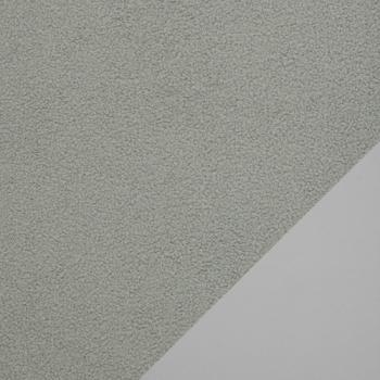 Preview: Teddy Plüsch Minky Bouclé in Grau, mit der Fleece-Abseite